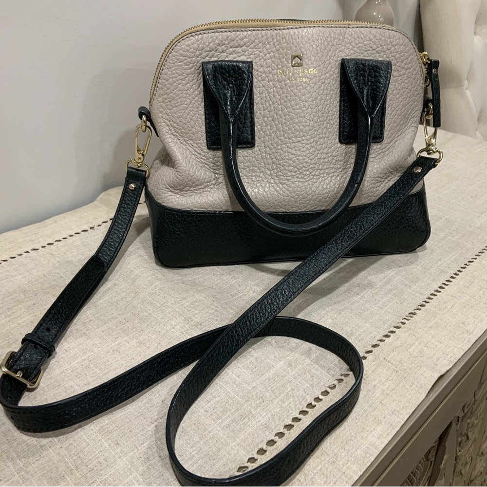 Kate Spade Cream and Black Crossbody Bag